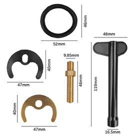 6 PCS Bifold Door Hardware Repair Kit, Bifold Door Hardware Repair Replacement Part, Includes Top Bottom Brackets, Top Bottom Pivots,Guide Wheel for Folding Pocket Door for Accordion Barn Folding Door