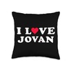 I Love Jovan Matching Girlfriend & Boyfriend Jovan Name Throw