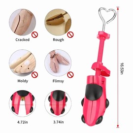 XYH Shoe Stretcher Comes with Dust-Proof Bag, Pair of Plastic Shoe Stretcher,4 Way Ajustable.