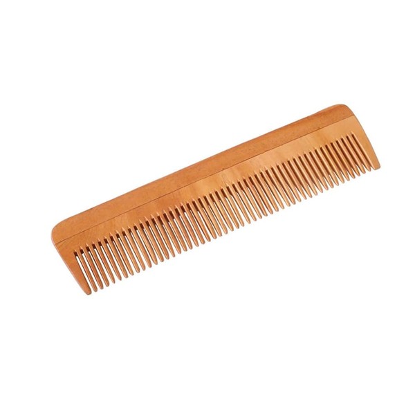 HealthAndYoga(TM) Handcrafted Neem Wood Comb - Anti Dandruff, Non-Static and Eco-friendly- Great for Scalp and Hair health -7 Fine toothed by HealthAndYoga
