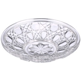 Hirota Glass, Small Plate, Transparent, φ4.3 inches (11 cm), Reprint, Showa Modern 320N