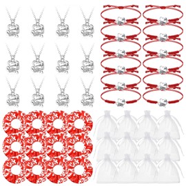 DAZZTIME Cheerleader Jewellery Accessories, Pack of 12 Fashionable Cheerleader Bracelets, Girls' Cheerleading Hair Accessories, Cheer Bracelet, Cheerleading Gift, Adjustable Bracelets Set