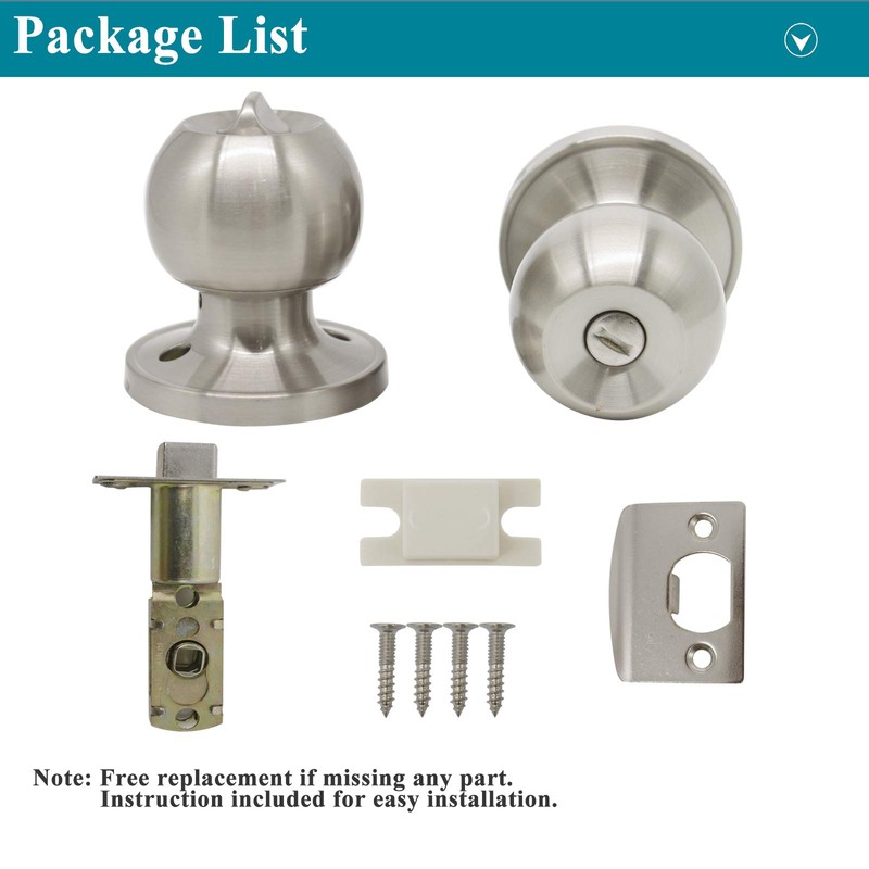 Probrico Privacy Interior Door Knobs Bed and Bath Handle Levers