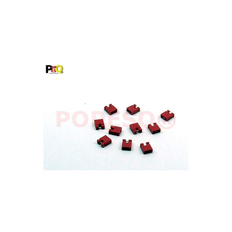 POPESQ® 10 Stk. x Jumper 2.54mm Rot #A237