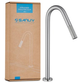 Sanliv Drinking Water Purifier Faucet, Chrome Filtered RO Water Faucet for Kitchen Sink,Pure Water Filter Tap for Reverse Osmosis System, Lead-Free Stainless Steel, Chrome