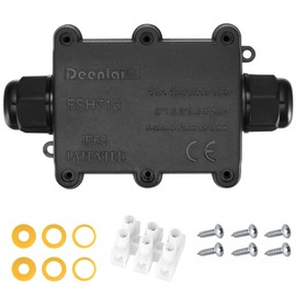 IP68 Waterproof Junction Box, 2 Way Cable Connector, External Junction Box Outdoor, Cable M20 Cable Box, Wire Connector, Wire Range 5-15 mm Clamps, Waterproof