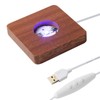 IFOLAINA LED Wood Light Base for Crystal Glass Art Crystal