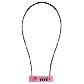UP Security Long Cable Lock with Combination Lock, Anti Theft Safety U Locks for Motorcycles, Boats, Bikes, and Scooters, with Durable Metal Construction and Steel Cord (Pink, 23.6-inch (60cm) Cable)