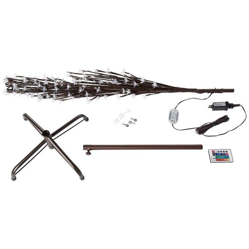 Lightshare Cherry Blossom Lighted Tree 5 Feet, RGB with Remote
