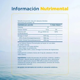 Nordic Naturals Suplemento Posnatal Omega-3, 1120 mg de Omega + 1000 IU de Vitamina D3, 60 cápsulas Sabor Limón