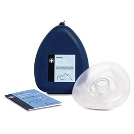 Reliance Medical - Rebreath Pocket Face Mask With Valve For CPR For Personal Protection During Mounth To Mounth Resuscitation In A Blue Clamshell Case - Perfect for First Aiders