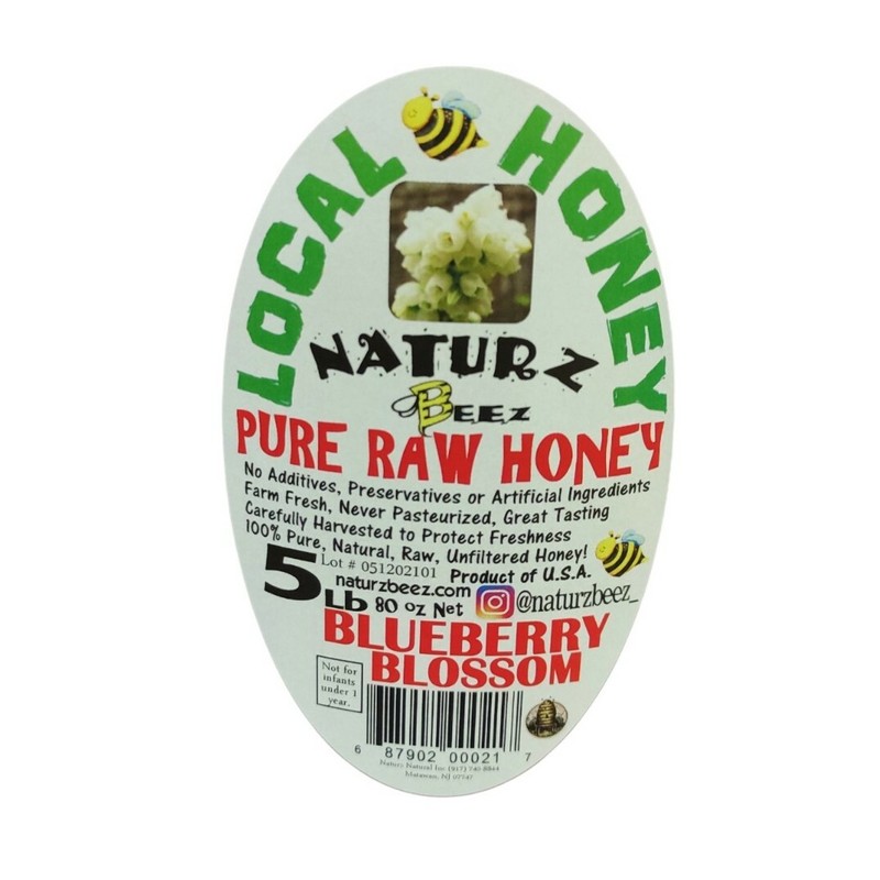 NATURZ BEEZ RAW HONEY BLUEBERRY BLOSSOM 5 LBS 100% PURE