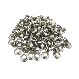 Amanaote 3mm Internal Hole Diameter Silvery Eyelets Grommets with Washer Self Backing Pack of 300 Sets