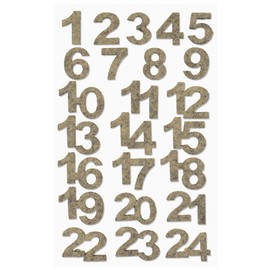 Hobbyfun Felt Advent Numbers 1-24 Natural Mottled