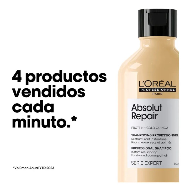 Shampoo L'Oréal Pro Absolut Repair Cabello Muy Dañado 300 ml