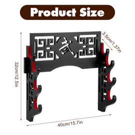 JOUTYFOR Katana Mount Sword Holder Stand Wall Mount Katana Samurai Sword Display Rack Hanger Gifts for Christmas Japanese Wakizashi Katana Samurai Sword Hobby Collection for Men