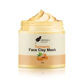 Turmeric Clay Face Mask Exfoliating, Deep Cleansing, Brighten and Purifying Mask 120g Ideal For all Skin Types