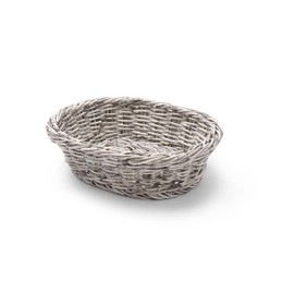HENDI Oval Bread Basket, 250 x 190 x (H) 65 mm, Grey