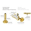 PIERCINGLINE Titanium Labret with Internal Thread Titanium Attachment Crystal Lotus