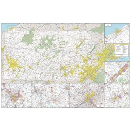 MapSherpa: Pennsylvania State Wall Map - Large - 32 x 48 inch Poster - Front Lamination