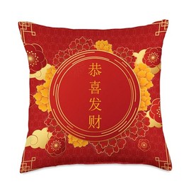 Happy Lunar New Year 2025 Gongxi Facai Chinese New Year Throw Pillow