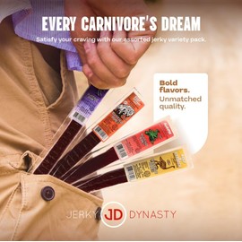 Buffalo Bob's Exotic Jerky Set- Staff Favorite 20 Piece Assortment: Alligator, Buffalo, Venison, Wild Boar, Duck, Elk - BBQ, Cajun, Peppered, Teriyaki