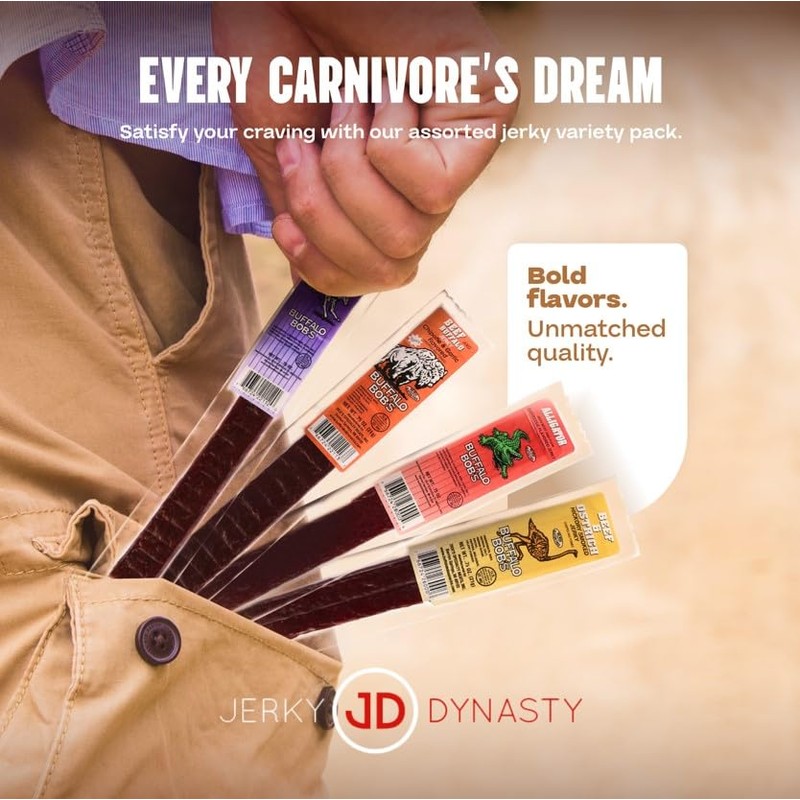 Buffalo Bob's Exotic Jerky Set- Staff Favorite 20 Piece Assortment: