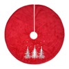 48in Christmas Tree Skirts Plush Tree Skirt -Silver Christmas Tree