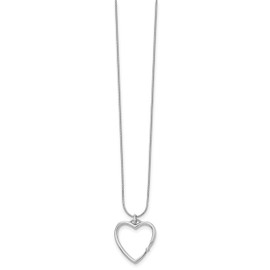 White Ice SS 01ct. Diamond Heart Necklace