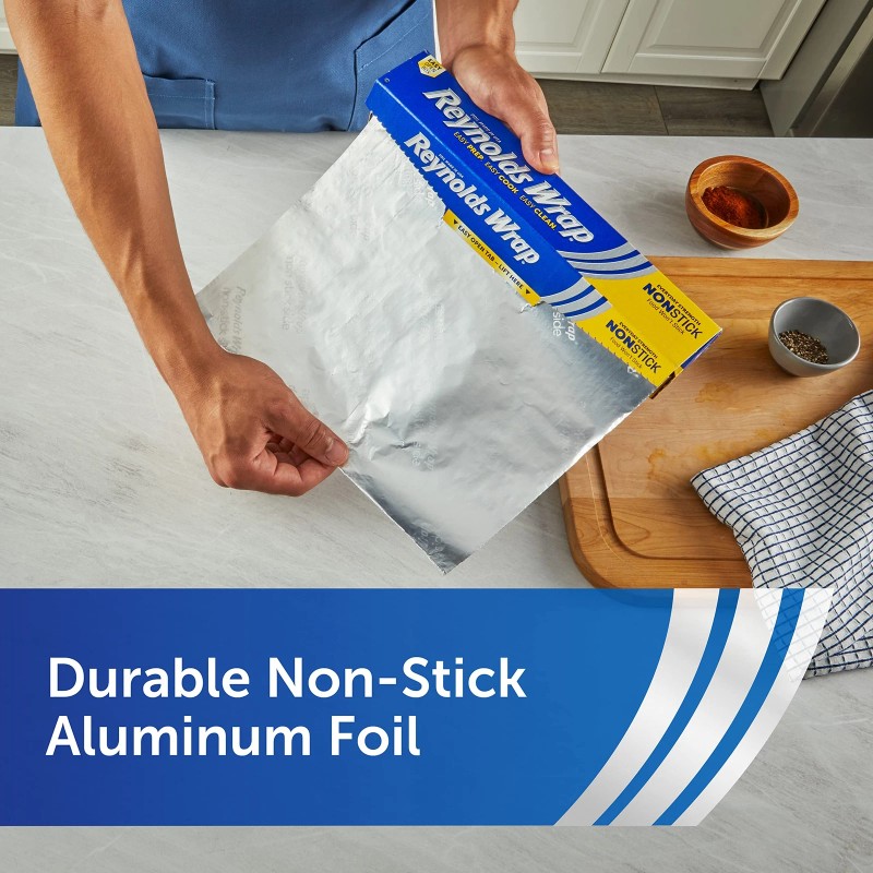 Reynolds Wrap Non Stick Aluminum Foil 130 Sq Ft Easy