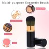 Travel Makeup Brushes, Pack of 2 Retractable Foundation Brushes, Portable
