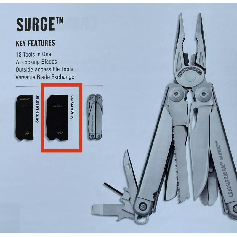 Leatherman Sheath ONLY fit Leatherman Surge, Super Tool 300, Signal,