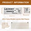 3 Pieces Laundry Room Signs, Laundry Wash Dry and Fold