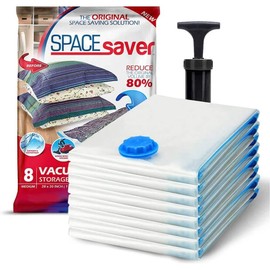 Spacesaver 8 Pack Medium Premium Spacesaver Vacuum Storage Bags Save 80% on Clothes Storage