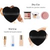 Borlas Polvo Forma Corazón Maquillaje Facial Lavables Reutilizables Suaves Felpa