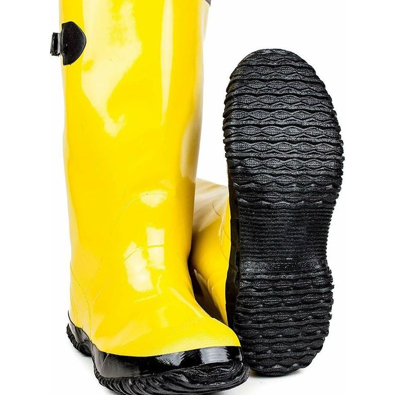 Workforce Yellow Rubber Over Shoe Slush Boots W/Adjustable Buckle -