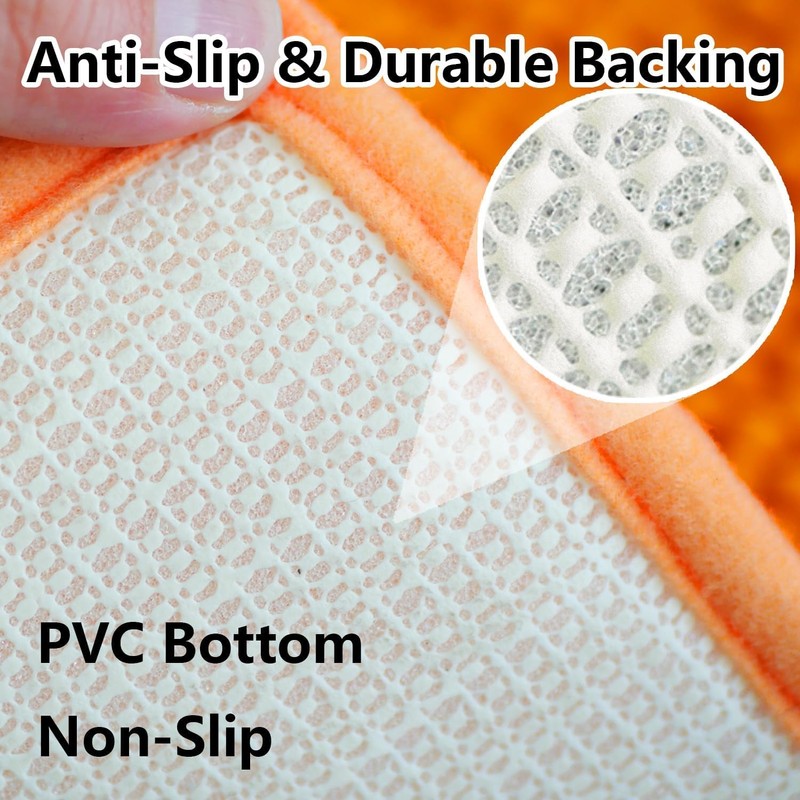 BOANKODU Bathroom Rugs 47x17, Extra Soft Absorbent Chenille Bath Rugs,