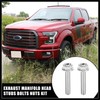 Hihaha 16pcs Stainless Steel Exhaust Manifold Bolt Stud Hardware for