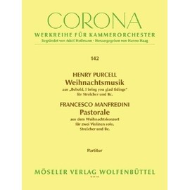 Pastorale: Christmas music. 142. 2 violins solo, string orchestra and basso continuo. Partition.