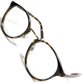 Berkut 1040103 Fully Modeled Date Glasses, Sunglasses, Colored Round, Lightweight, Fatigue-Resistant, Eye-friendly Lenses, Gold Demi Gold x Clear