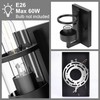 Tipace Black Wall Light Fixtures,Industrial Wall Sconces Clear Glass Wall
