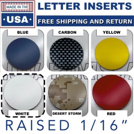 Advanced Trims SET OF 2: 3rd Brake Light + Front  22-25 White TUNDRA ABS Plastic Letter Inserts