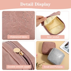 Amabro Pack of 2 Tampon Sanitary Pads Storage, Period Bag, Waterproof Storage Bag, Mini Sanitary Napkin Storage Bag with Zip, Sanitary Napkins Bag