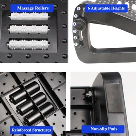 Foot Rest Under Desk Adjustable, Ergonomic Adjustable Foot Rest at Work with Massage Roller, Foot Stools for Under Office Desk, Under Desk Footrest with Foot Massage Roller