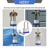 Padlocks Keyed Alike Key Lock, 6 Pack Laminated Steel Keyed