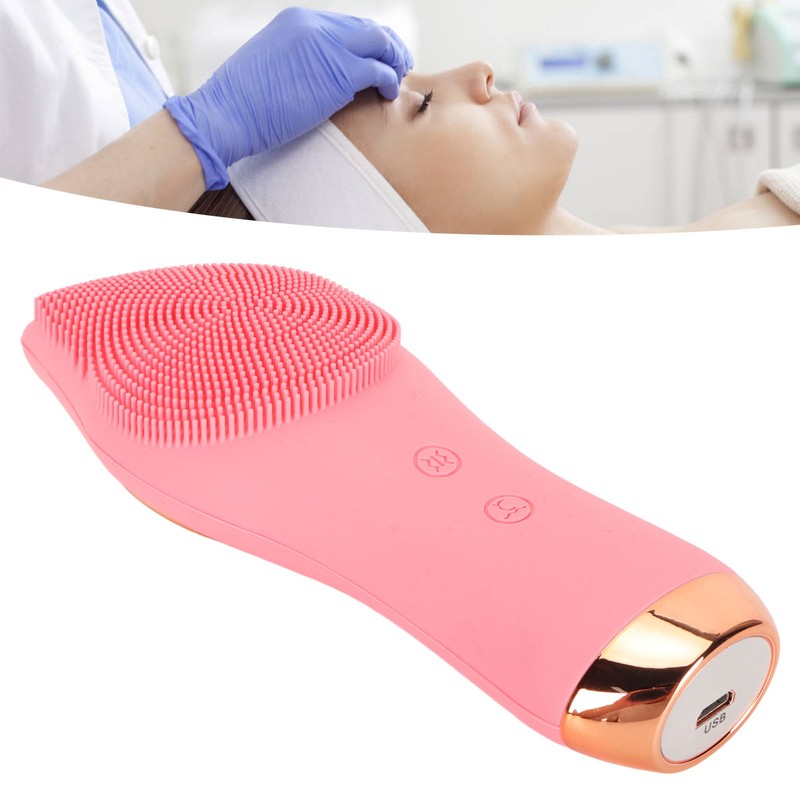 Electric Face Cleanser Waterproof 5 Vibration 3 Temperature Remove Skin