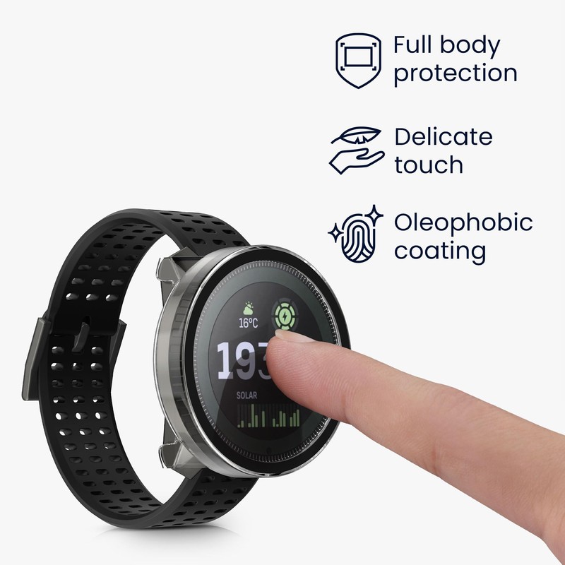 kwmobile Cover Comaptible with Suunto Vertical Covers - 2x Tempered