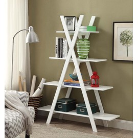 Convenience Concepts Oxford "A" Frame Bookshelf, White