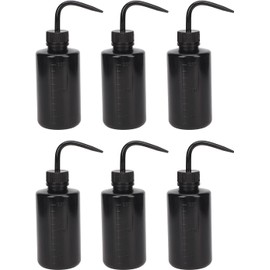 6 Uds 250ml Tatuaje Agua Squirt Botella Tatuaje Lavado Botella Plástico Seguridad Lavado Botellas Laboratorio Squeeze Botella Squirt Botella Tatuaje Botella (Negro)