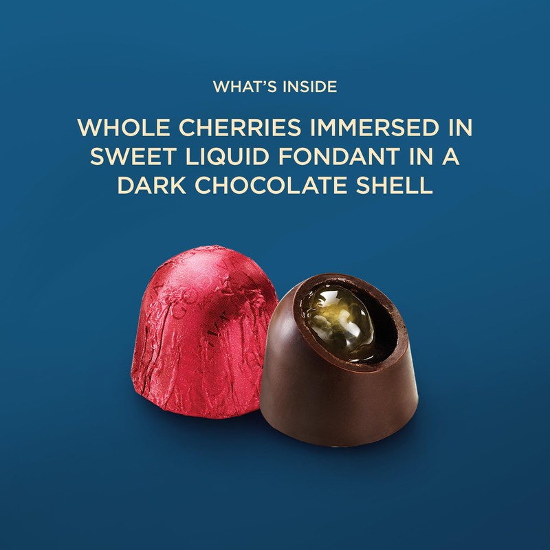 Godiva Dark Chocolate Covered Cherries Cordial Gift Box - Candy